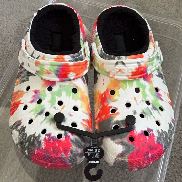CROCS Classic Lined Tie Dye Clog! w9/m7 - Picture 3 of 5